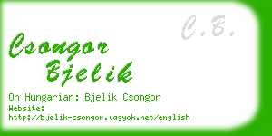 csongor bjelik business card